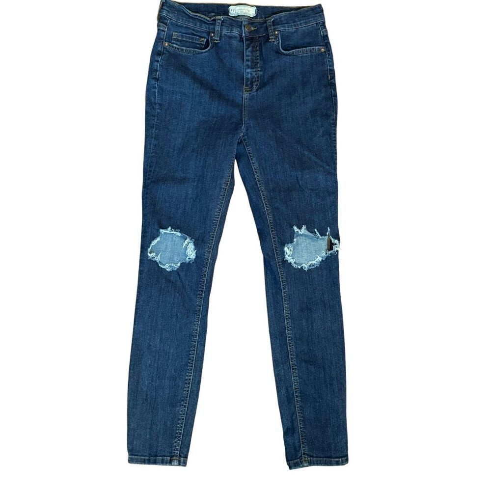 Free‎ People Distressed Slim Curvy Fit Denim Jeans Size 29
